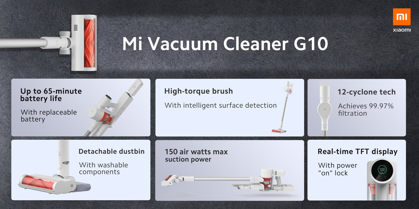 Xiaomi Mi Vacuum Cleaner G10 – Tecno Accesorios.gt